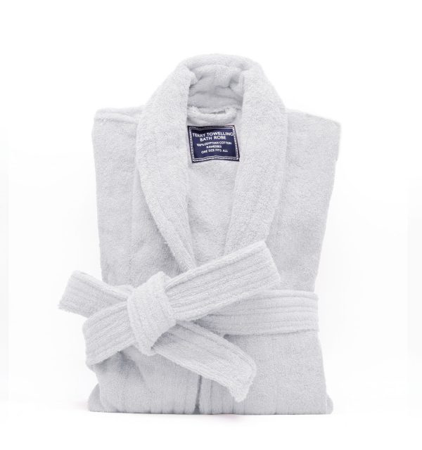 Monogrammed Bath Robe - White with embroidered name